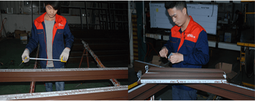 伊盾門窗一線生產(chǎn)員工