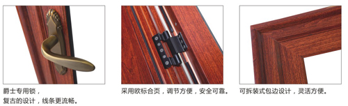 伊盾門窗平開門細節