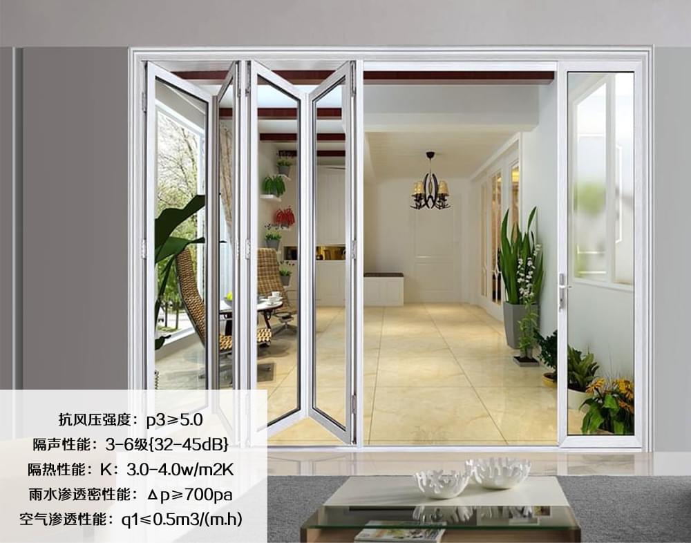 Y陽臺折疊門產品參數